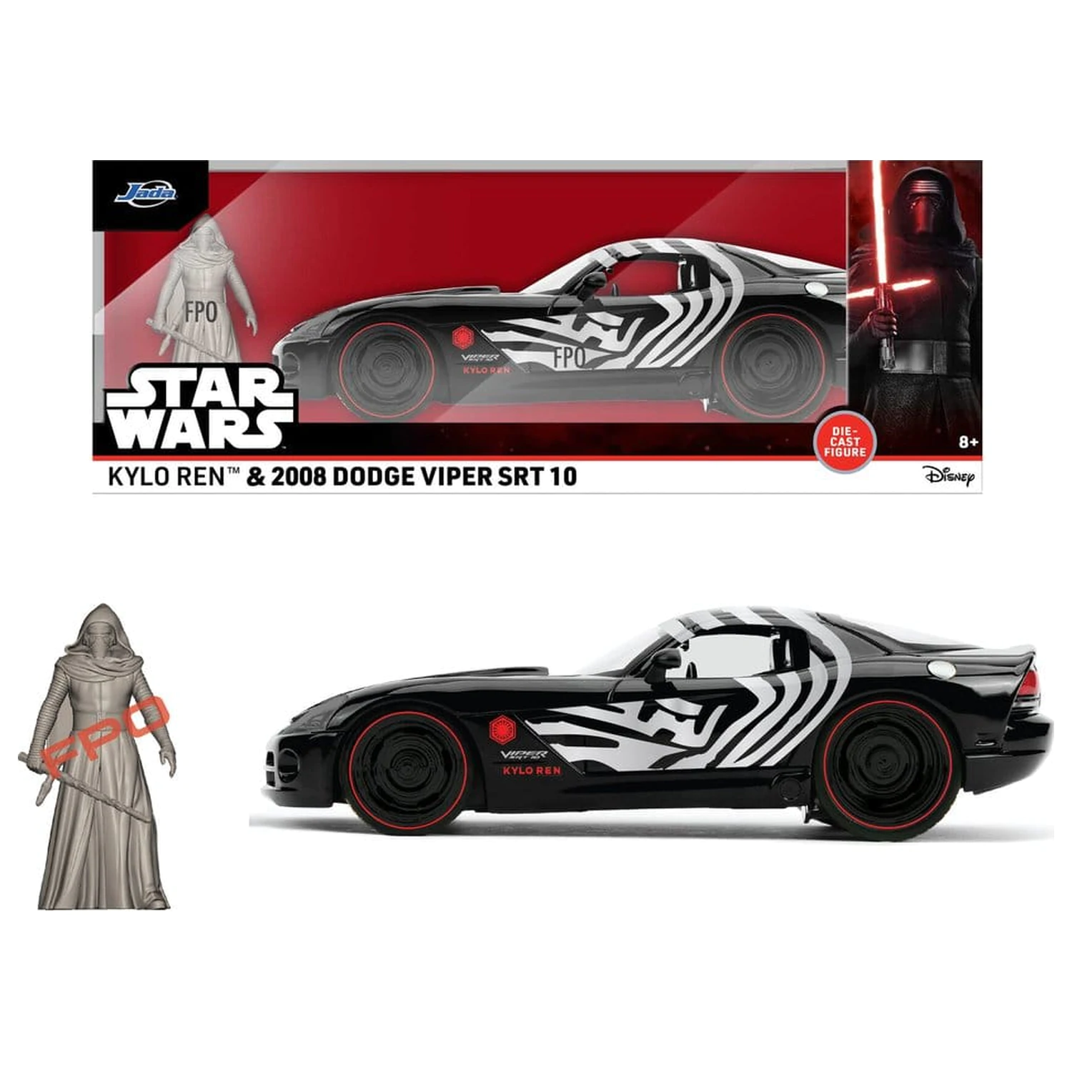 Star Wars Diecast Model 1:24 Kylo Ren Dodge Viper SRT10 2008 termékfotó