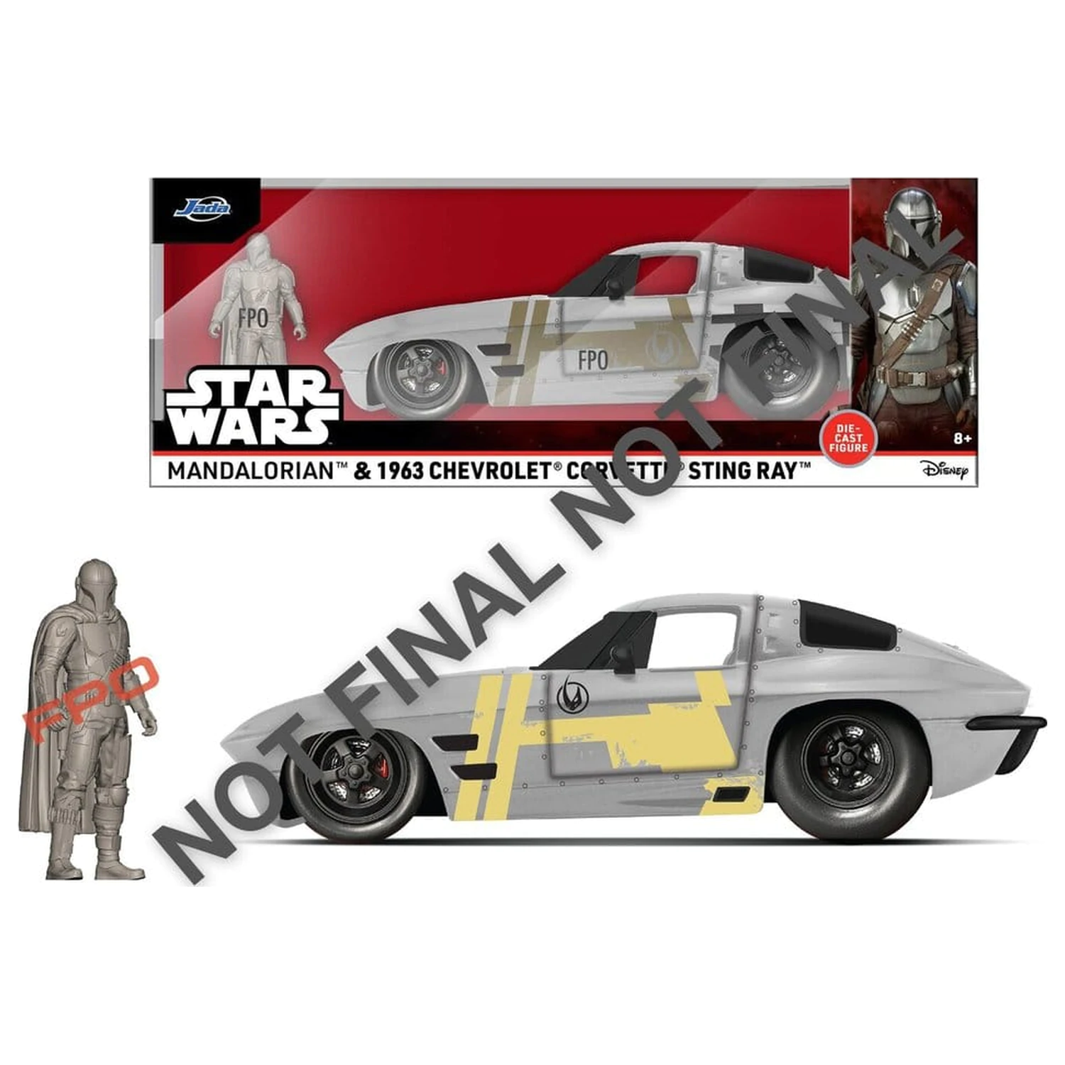 Star Wars Diecast Model 1:24 Mandalorian Chevrolet Corvette Sting Ray 1963 termékfotó