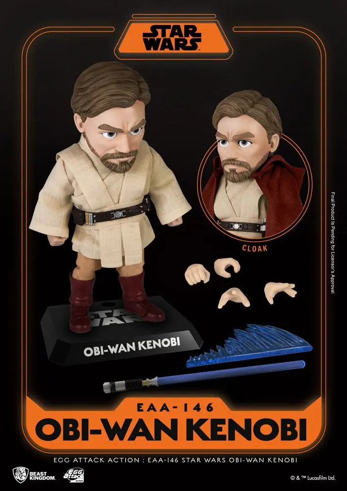 Star Wars Egg Attack akciófigura Obi-Wan Kenobi 16 cm termékfotó
