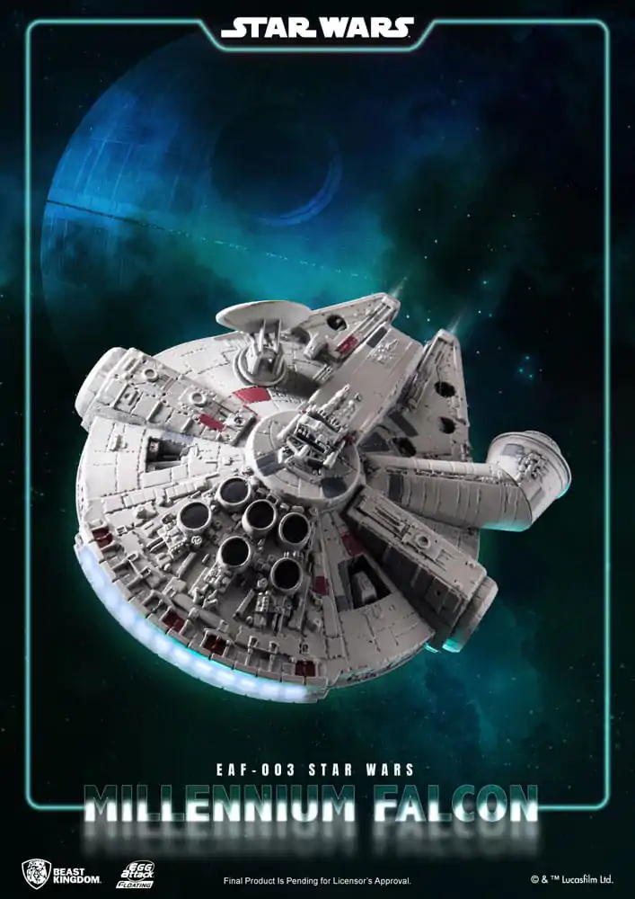 Star Wars Egg Attack Millennium Falcon lebegő modell fény effekttel 13 cm termékfotó