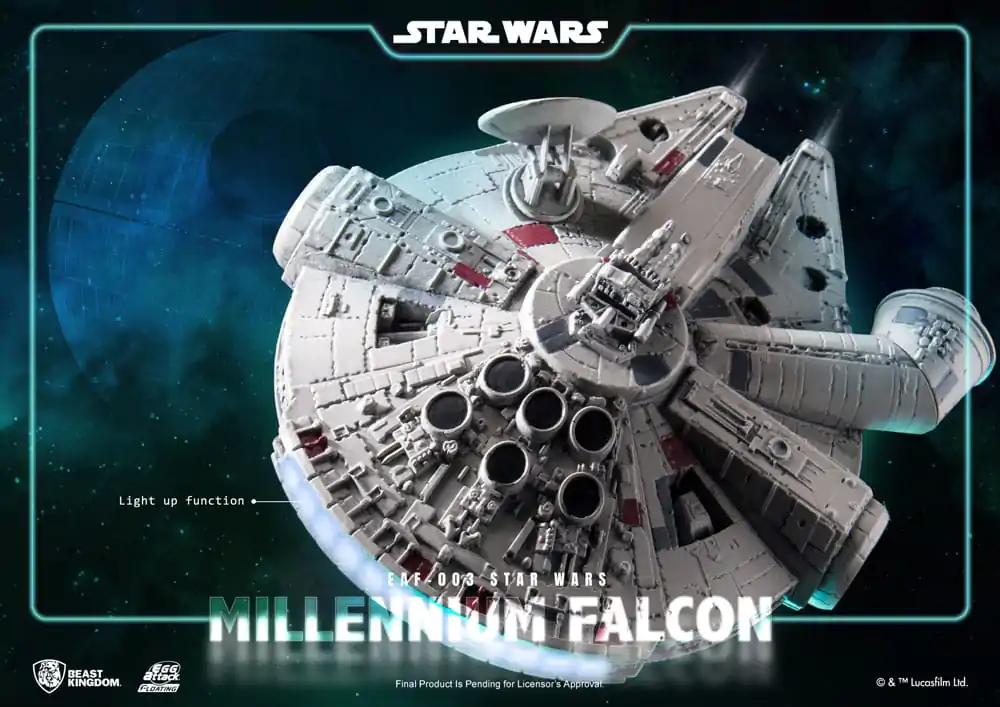 Star Wars Egg Attack Millennium Falcon lebegő modell fény effekttel 13 cm termékfotó