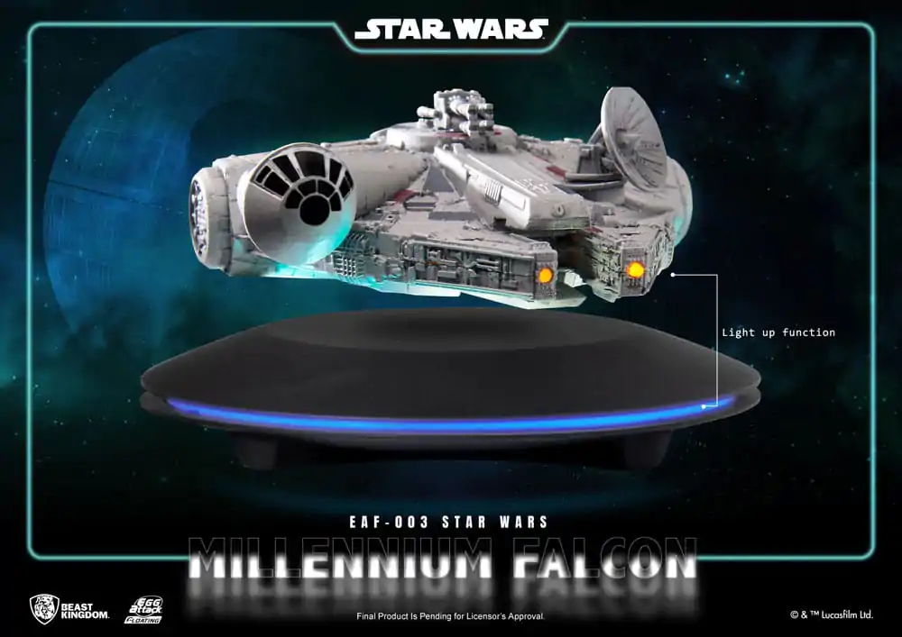 Star Wars Egg Attack Millennium Falcon lebegő modell fény effekttel 13 cm termékfotó