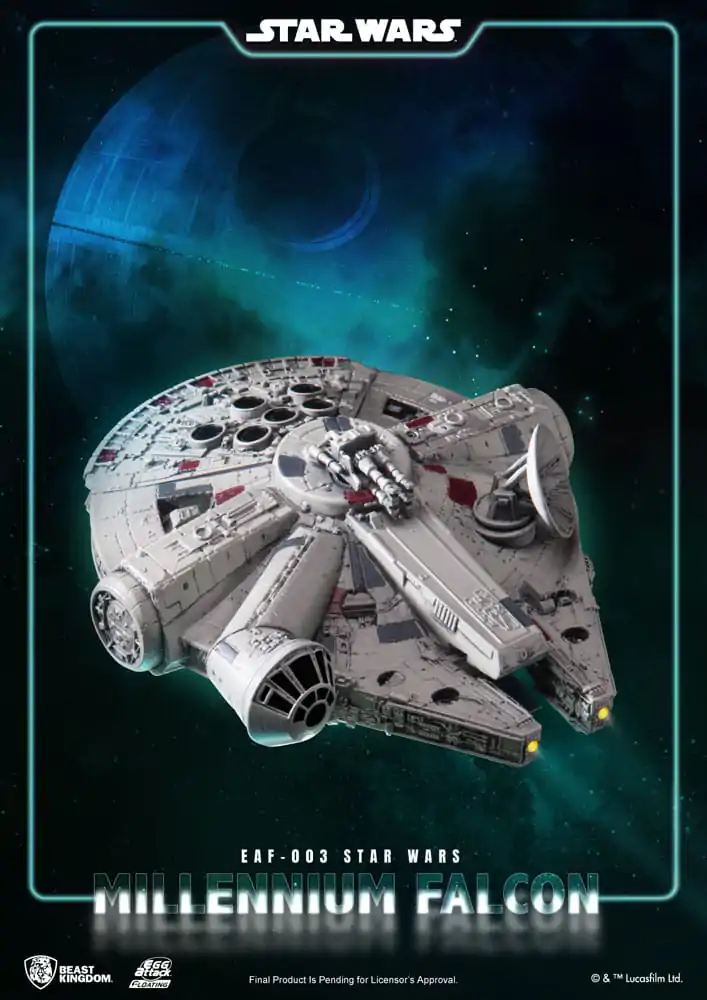 Star Wars Egg Attack Millennium Falcon lebegő modell fény effekttel 13 cm termékfotó