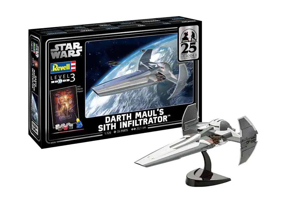 Star Wars Episode I 1/120 Darth Maul's Sith Infiltrator modell készlet 22 cm termékfotó