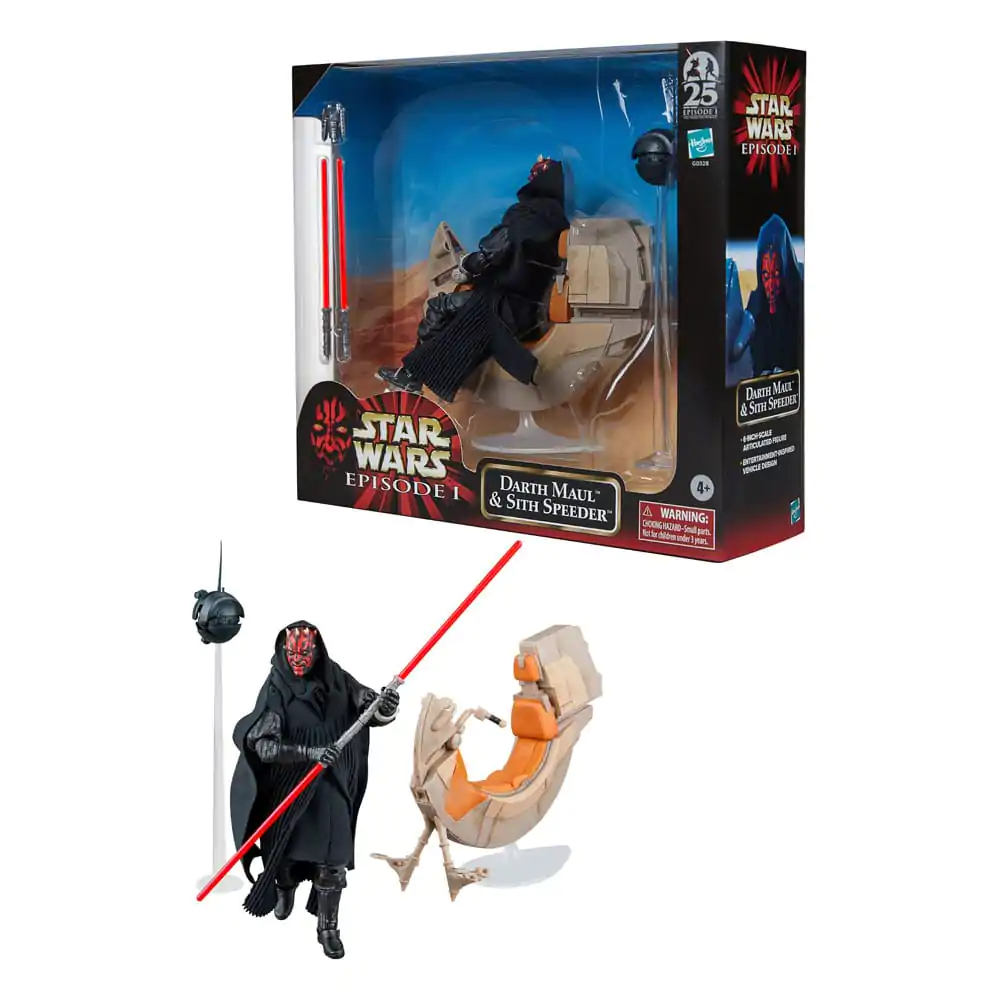 Star Wars Episode I Black Series jármű akciófigurával Darth Maul & Sith Speeder SDCC 2024 termékfotó