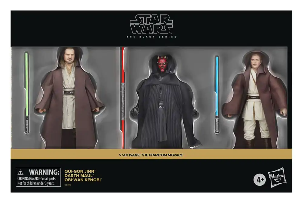 Star Wars Episode I Black Series Qui-Gon Jinn, Darth Maul, Obi-Wan Kenobi 3 db-os akciófigura csomag 15 cm termékfotó