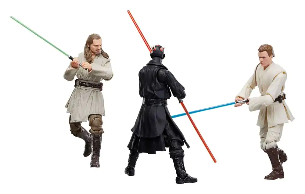 Star Wars Episode I Black Series Qui-Gon Jinn, Darth Maul, Obi-Wan Kenobi 3 db-os akciófigura csomag 15 cm termékfotó