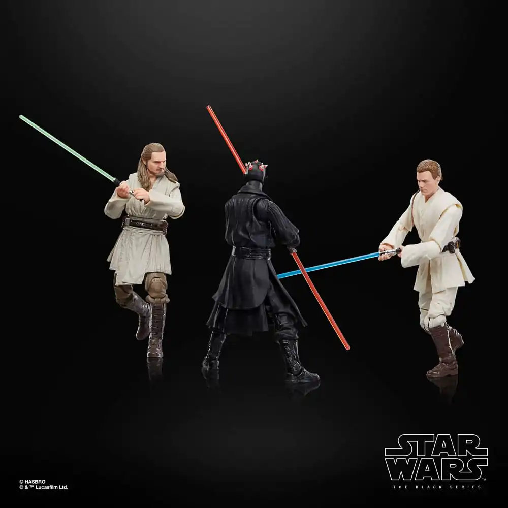 Star Wars Episode I Black Series Qui-Gon Jinn, Darth Maul, Obi-Wan Kenobi 3 db-os akciófigura csomag 15 cm termékfotó