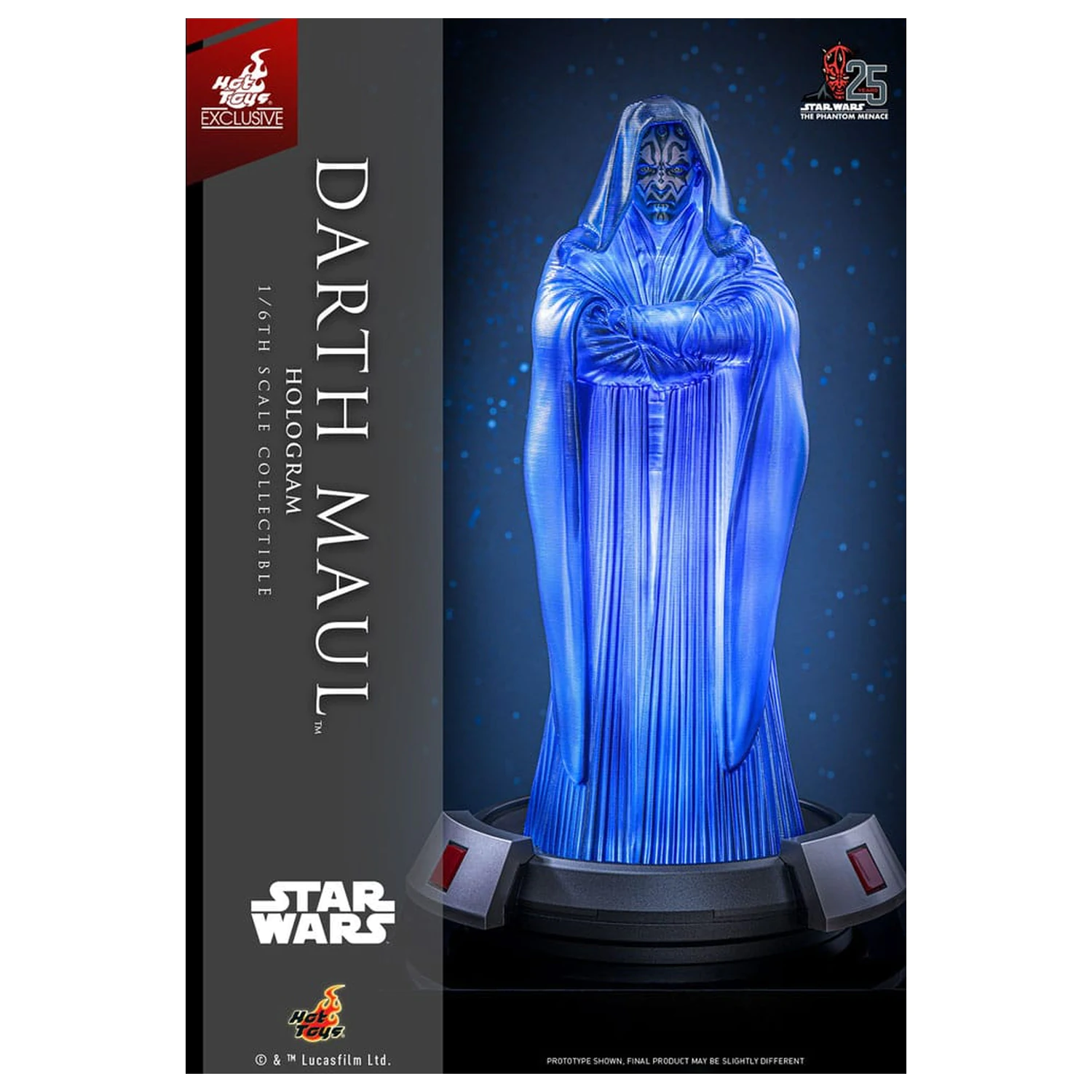 Star Wars Episode I figura 1/6 Darth Maul Hologram Hot Toys Exkluzív 30 cm termékfotó