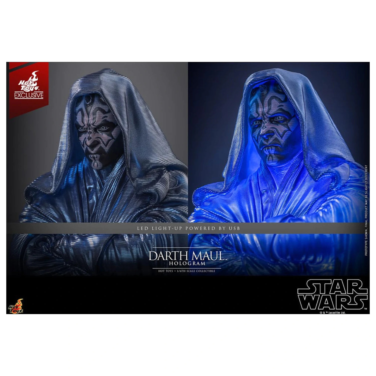 Star Wars Episode I figura 1/6 Darth Maul Hologram Hot Toys Exkluzív 30 cm termékfotó