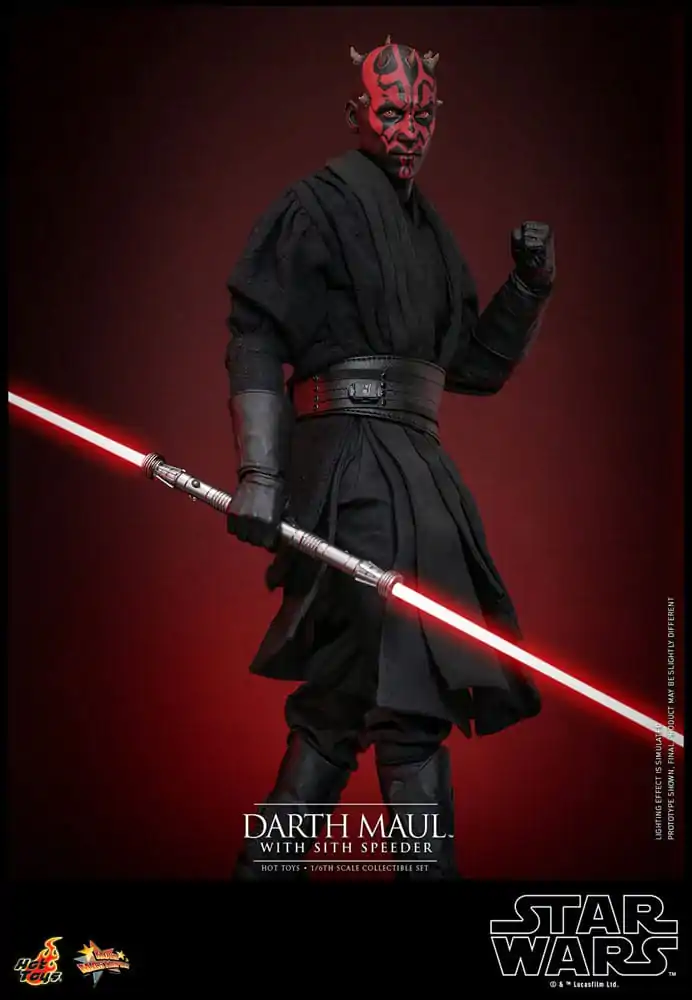 Star Wars Episode I Movie Masterpiece 1/6 Darth Maul with Sith Speeder akciófigura 29 cm termékfotó