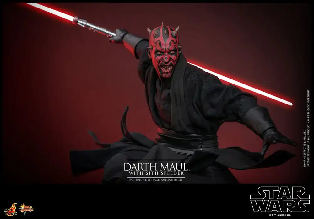 Star Wars Episode I Movie Masterpiece 1/6 Darth Maul with Sith Speeder akciófigura 29 cm termékfotó