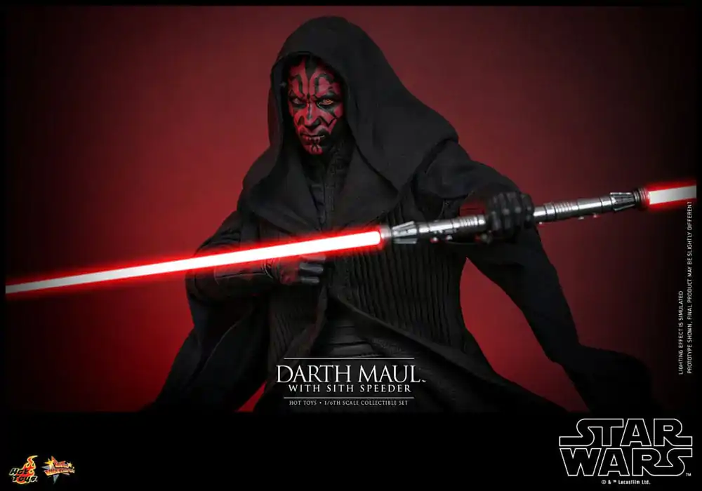 Star Wars Episode I Movie Masterpiece 1/6 Darth Maul with Sith Speeder akciófigura 29 cm termékfotó