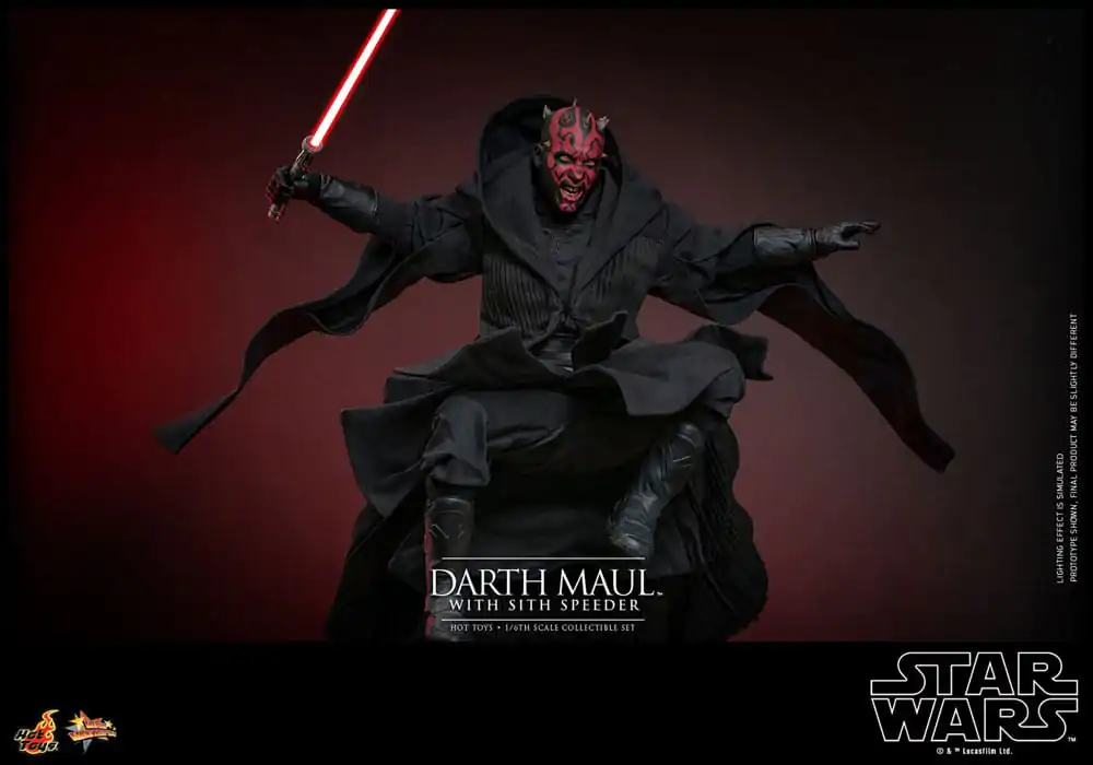 Star Wars Episode I Movie Masterpiece 1/6 Darth Maul with Sith Speeder akciófigura 29 cm termékfotó