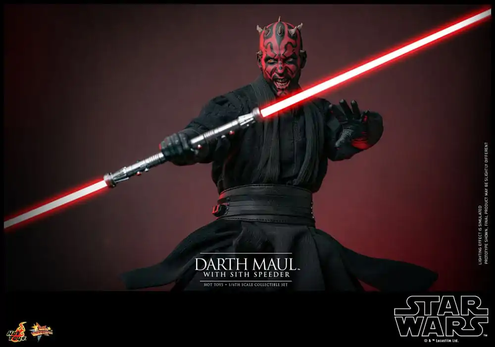 Star Wars Episode I Movie Masterpiece 1/6 Darth Maul with Sith Speeder akciófigura 29 cm termékfotó