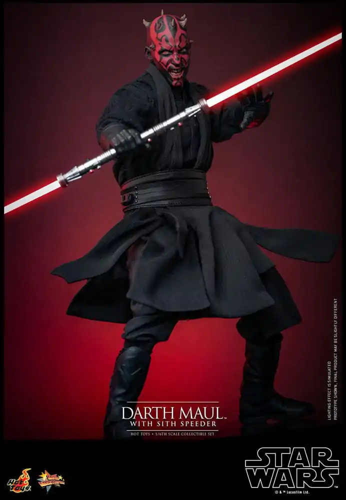 Star Wars Episode I Movie Masterpiece 1/6 Darth Maul with Sith Speeder akciófigura 29 cm termékfotó