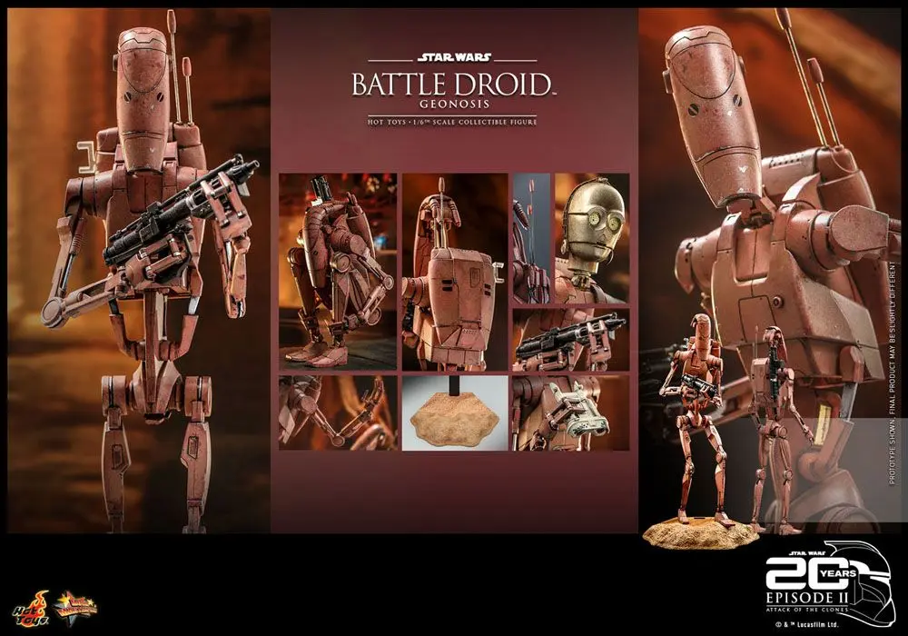 Star Wars: Episode II 1/6 Battle Droid (Geonosis) akciófigura 31 cm termékfotó