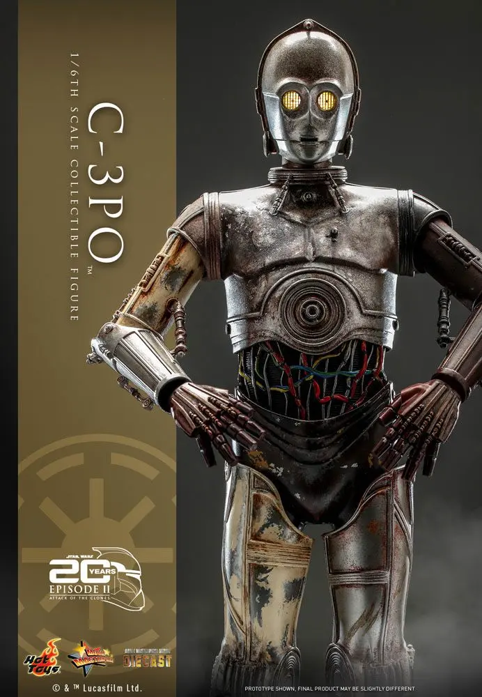 Star Wars: Episode II 1/6 C-3PO akciófigura 29 cm termékfotó