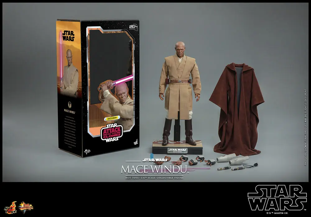 Star Wars: Episode II 1/6 Mace Windu akciófigura 32 cm termékfotó