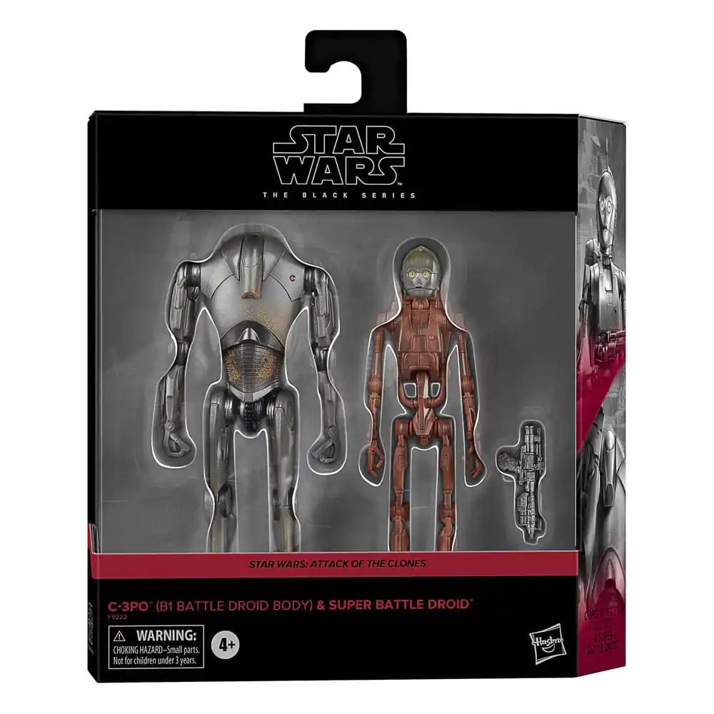 Star Wars Episode II Black Series C-3PO (B1 Battle Droid Body) & Super Battle Droid 2 db-os akciófigura csomag 15 cm termékfotó