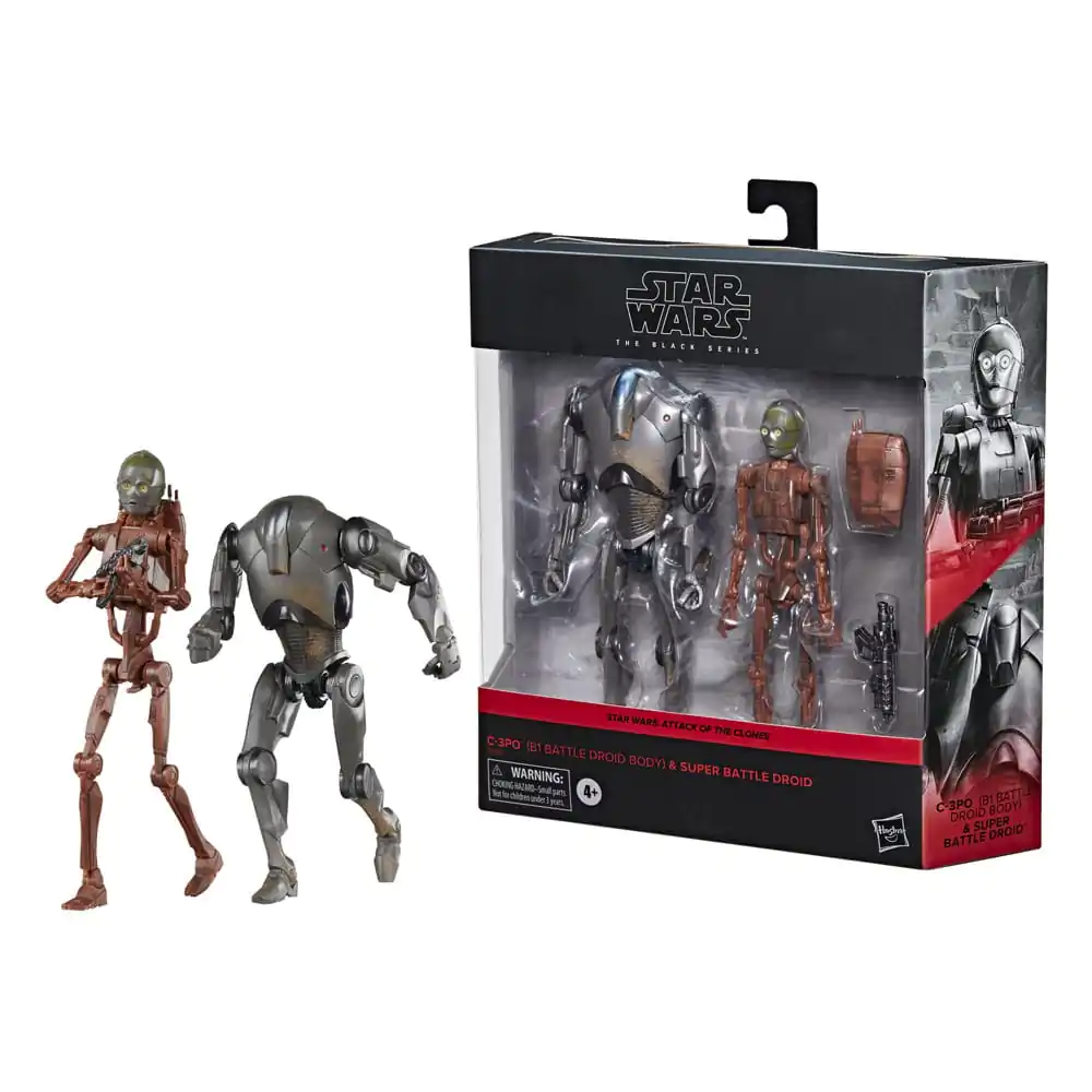 Star Wars Episode II Black Series C-3PO (B1 Battle Droid Body) & Super Battle Droid 2 db-os akciófigura csomag 15 cm termékfotó