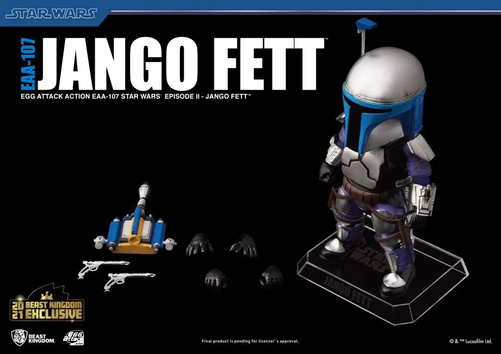 Star Wars Episode II Egg Attack  Jango Fett BK Exkluzív akciófigura 16 cm termékfotó