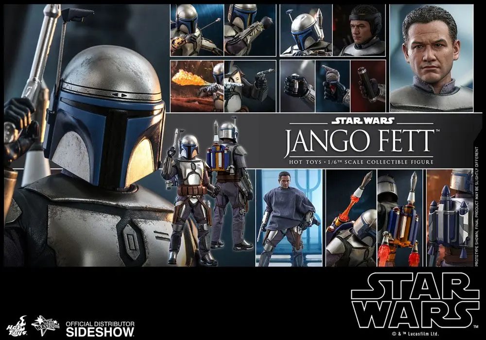 Star Wars Episode II Movie Masterpiece 1/6 Jango Fett akciófigura 30 cm termékfotó