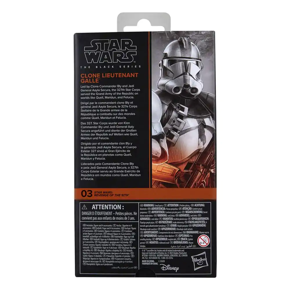 Star Wars Episode III Black Series Clone Lieutenant Galle akciófigura 15 cm termékfotó