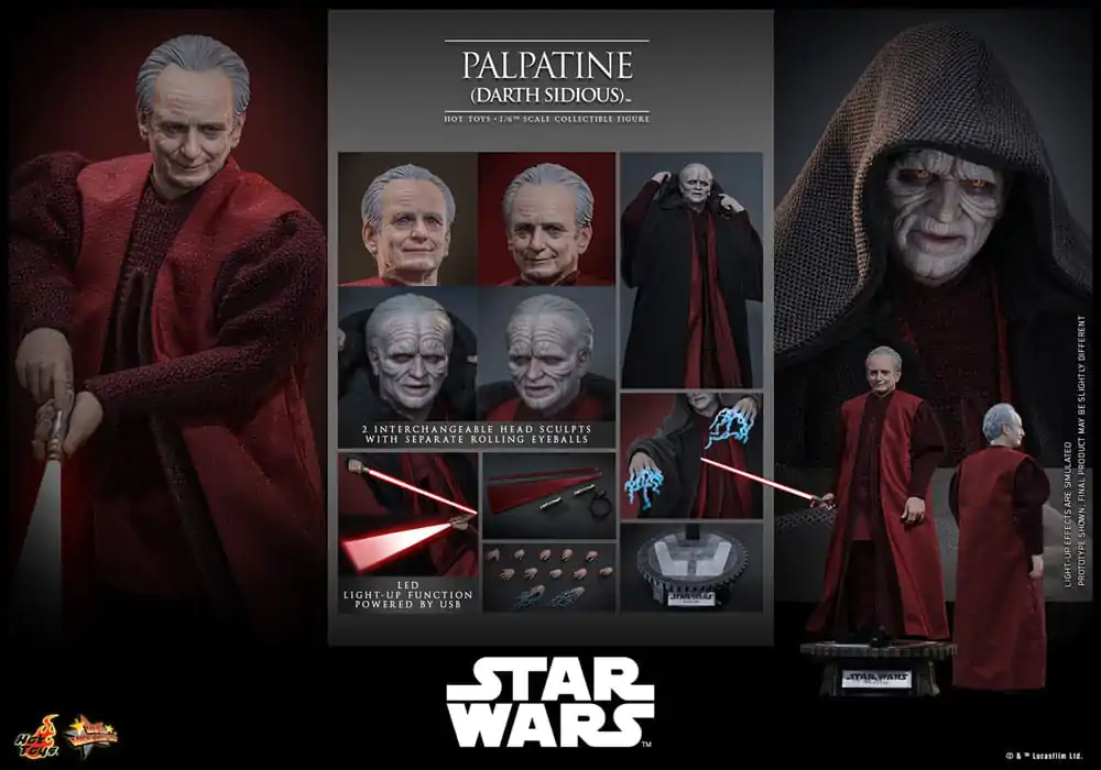 Star Wars: Episode III - Revenge of the Sith 1/6 Palpatine (Darth Sidious) akciófigura 29 cm termékfotó