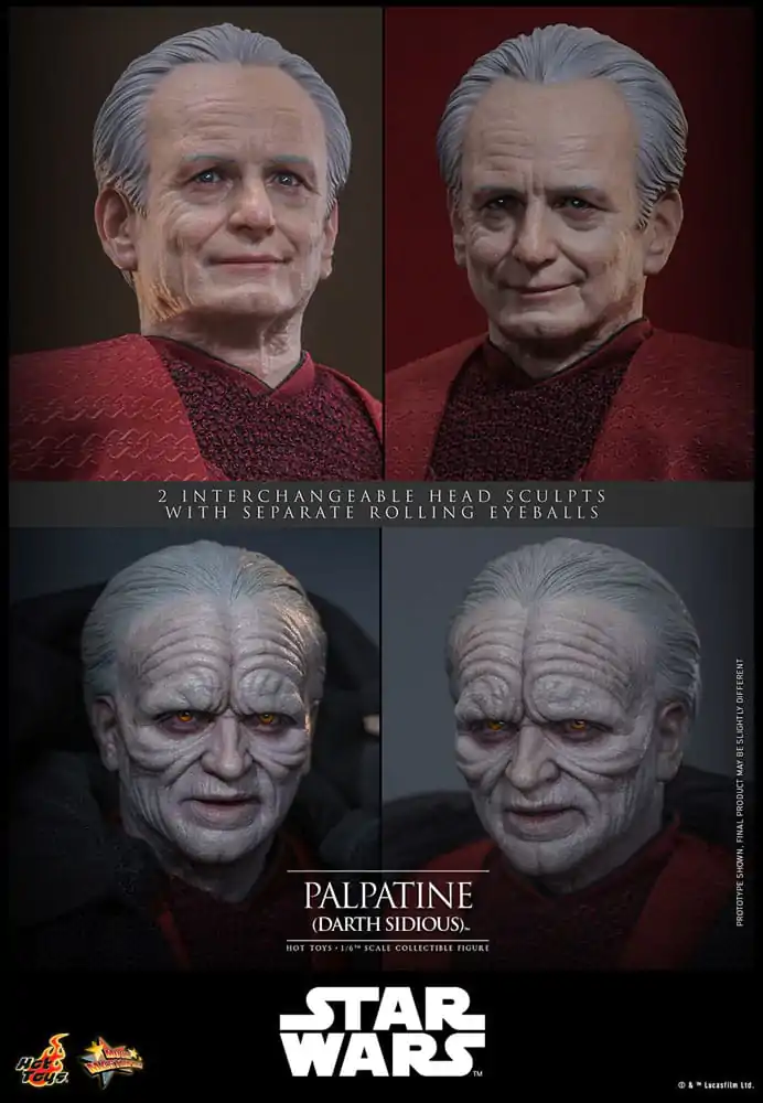 Star Wars: Episode III - Revenge of the Sith 1/6 Palpatine (Darth Sidious) akciófigura 29 cm termékfotó