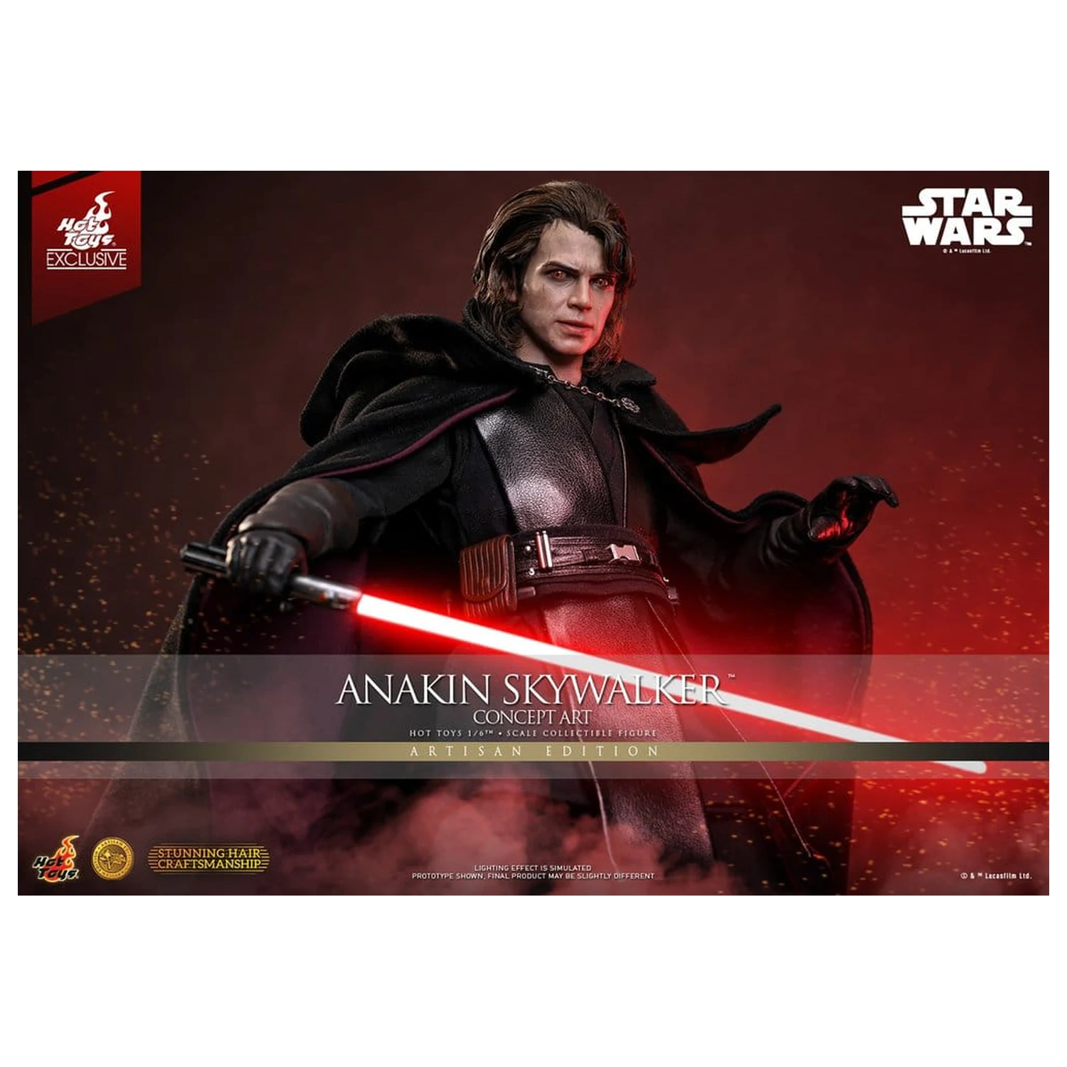 Star Wars Episode III: Revenge Of The Sith Movie Masterpiece 1/6 Anakin Skywalker (Concept Art Version) (Artisan Edition) akciófigura 31 cm termékfotó