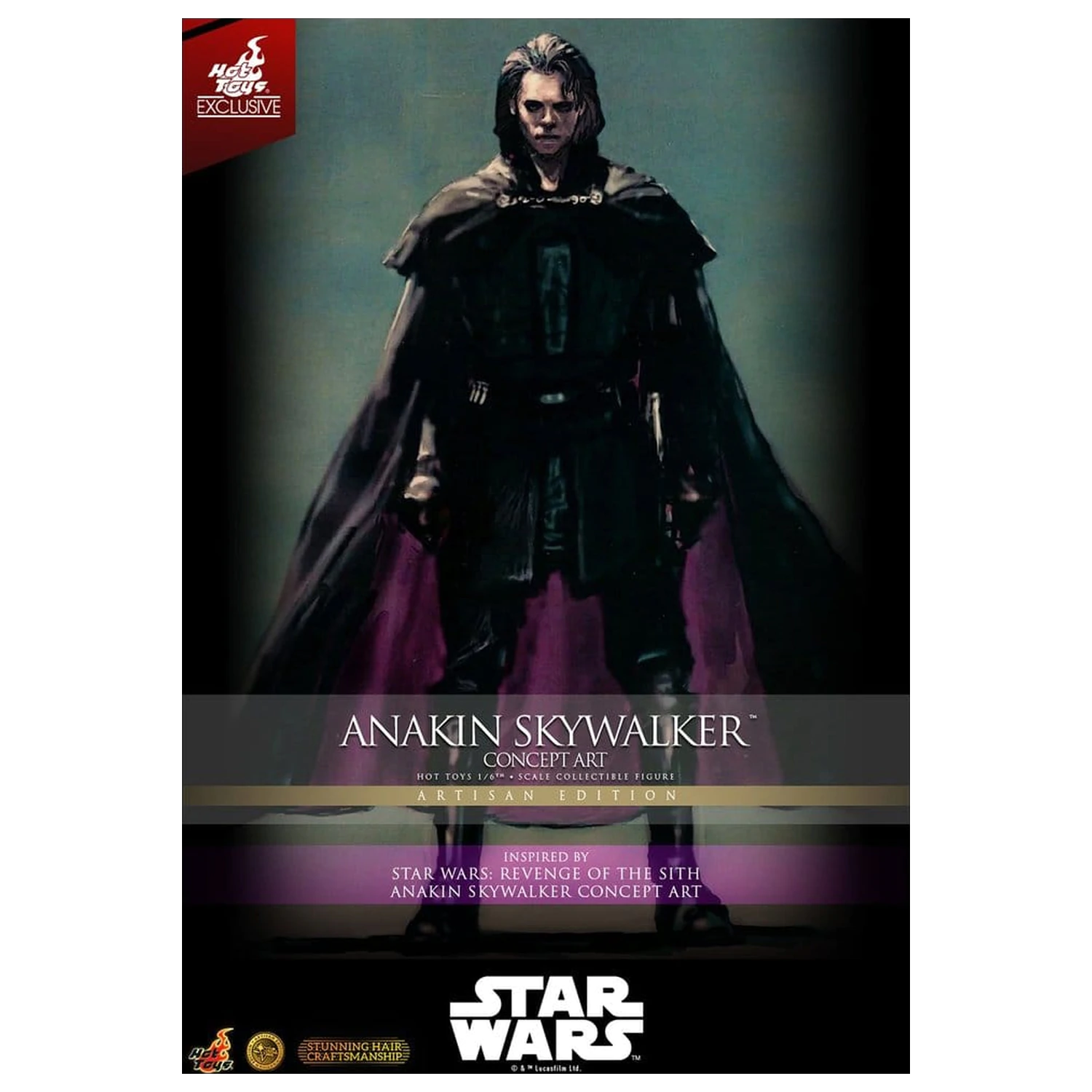 Star Wars Episode III: Revenge Of The Sith Movie Masterpiece 1/6 Anakin Skywalker (Concept Art Version) (Artisan Edition) akciófigura 31 cm termékfotó