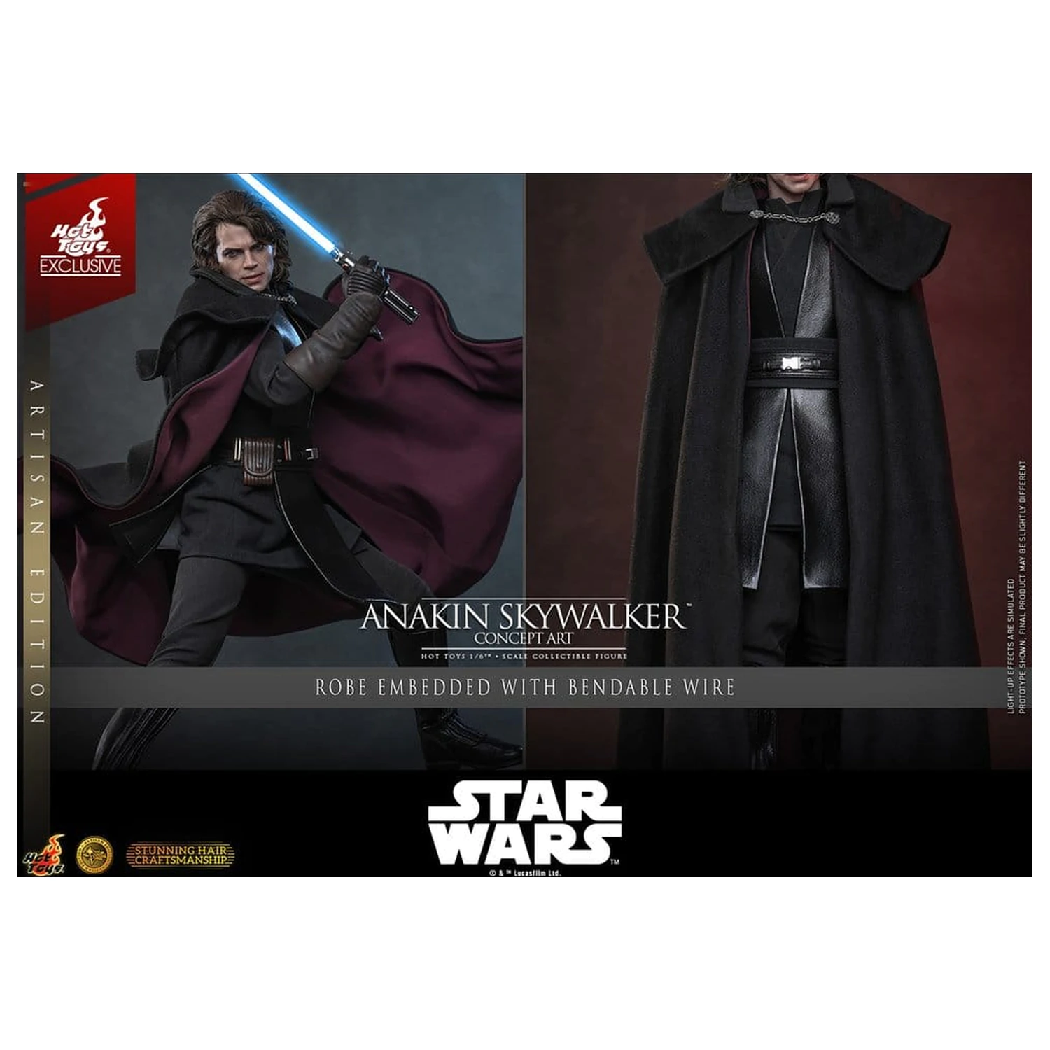 Star Wars Episode III: Revenge Of The Sith Movie Masterpiece 1/6 Anakin Skywalker (Concept Art Version) (Artisan Edition) akciófigura 31 cm termékfotó