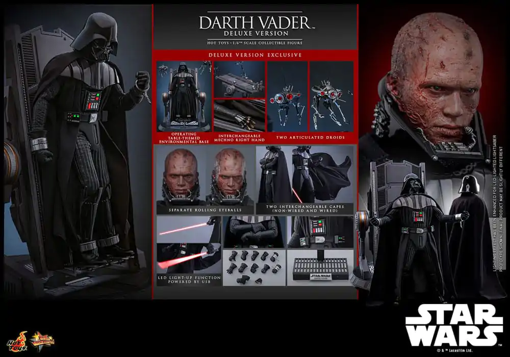 Star Wars: Episode III - Revenge of the Sith Movie Masterpiece 1/6 Darth Vader (Deluxe Version) akciófigura 35 cm termékfotó