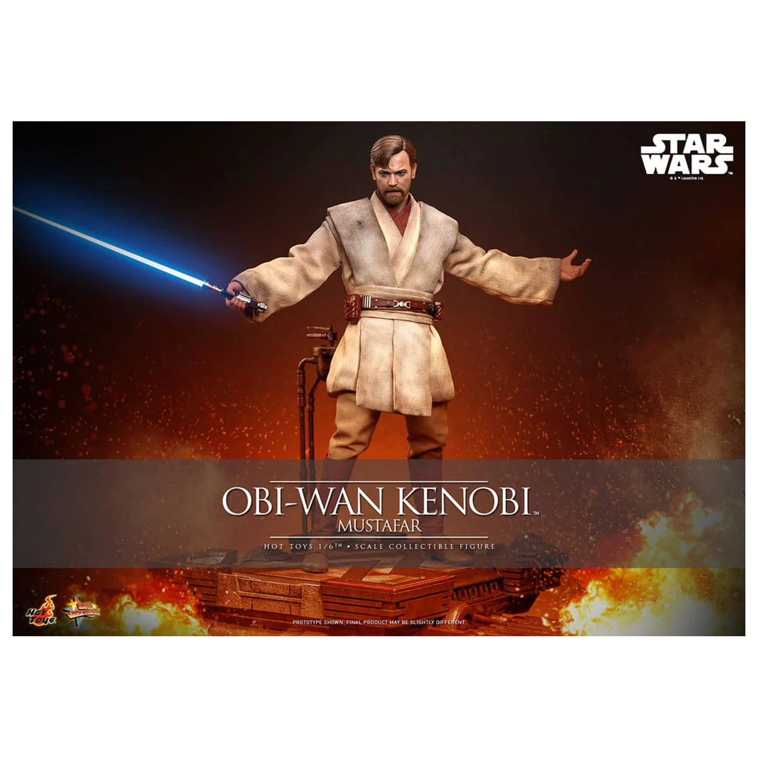 Star Wars: Episode III - Revenge of the Sith Movie Masterpiece 1/6 Obi-Wan Kenobi (Mustafar) akciófigura 31 cm termékfotó