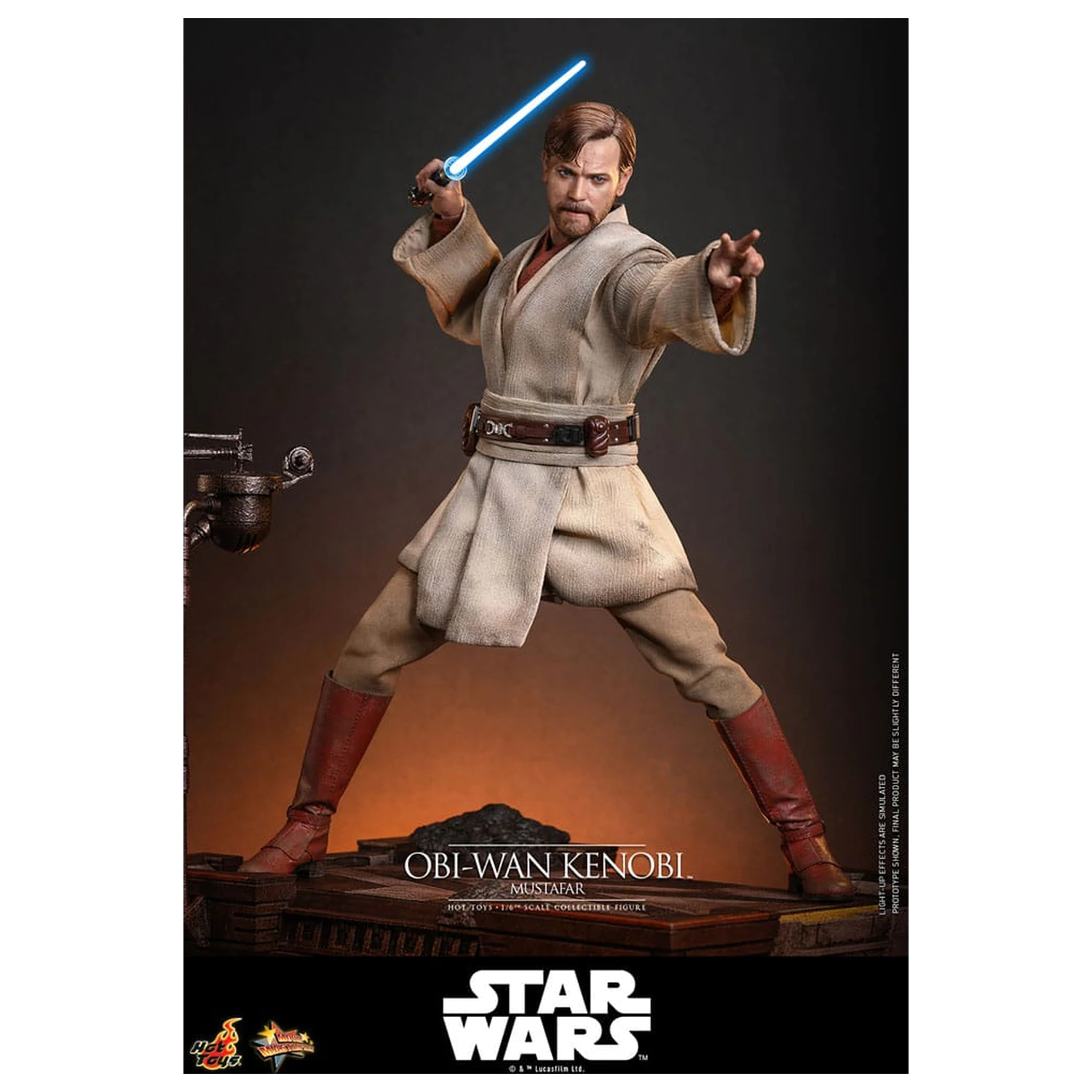 Star Wars: Episode III - Revenge of the Sith Movie Masterpiece 1/6 Obi-Wan Kenobi (Mustafar) akciófigura 31 cm termékfotó