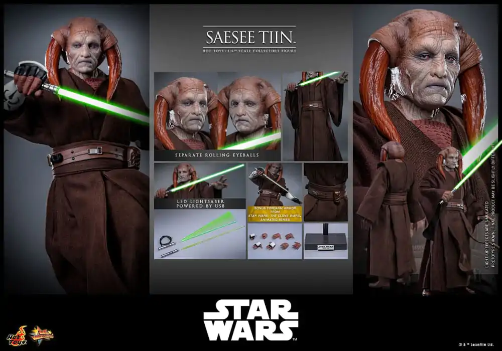 Star Wars: Episode III - Revenge of the Sith Movie Masterpiece 1/6 Saesee Tiin akciófigura 31 cm termékfotó