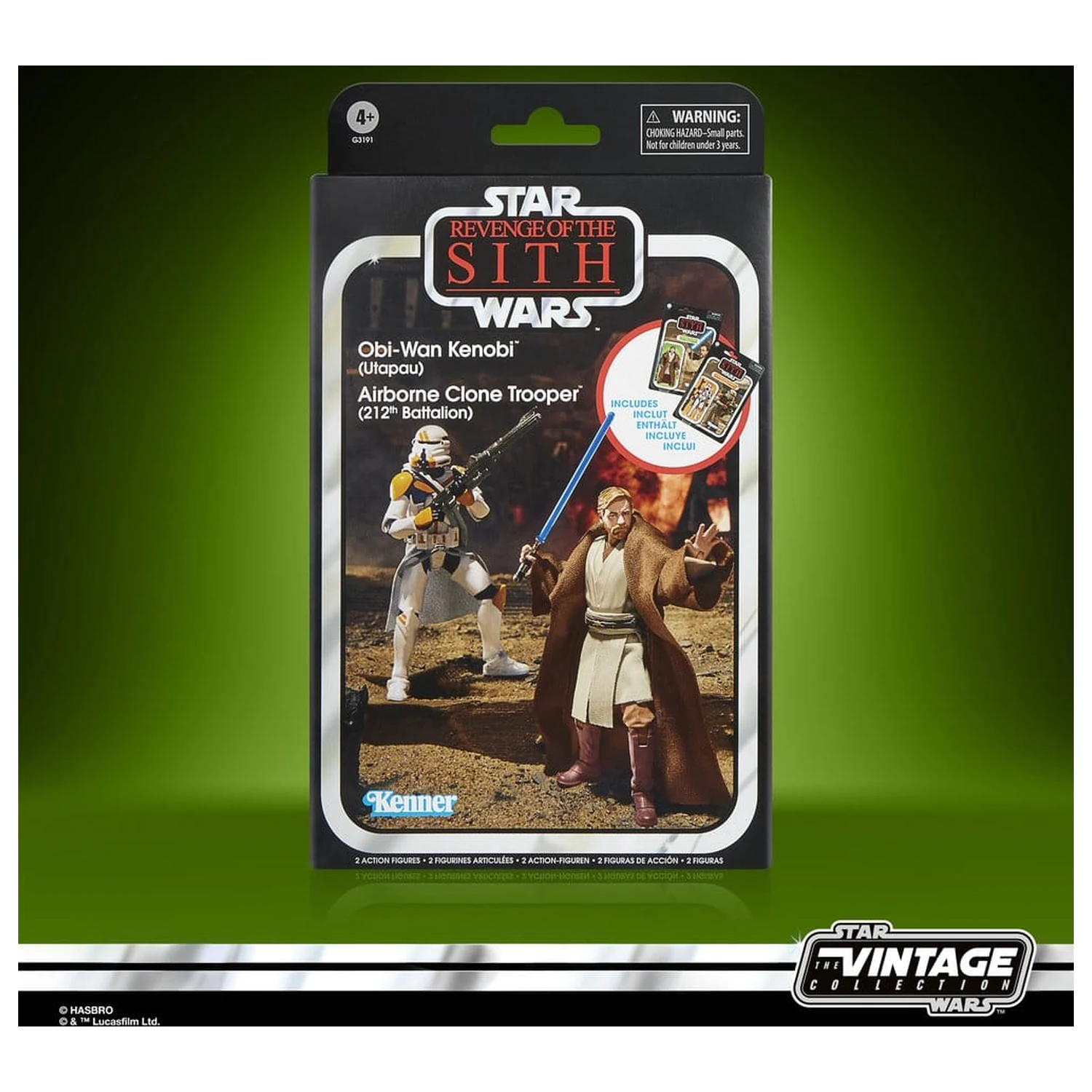 Star Wars Episode III Vintage Collection Obi-Wan Kenobi & Airborne Clone Trooper 2 db-os akciófigura csomag 10 cm termékfotó