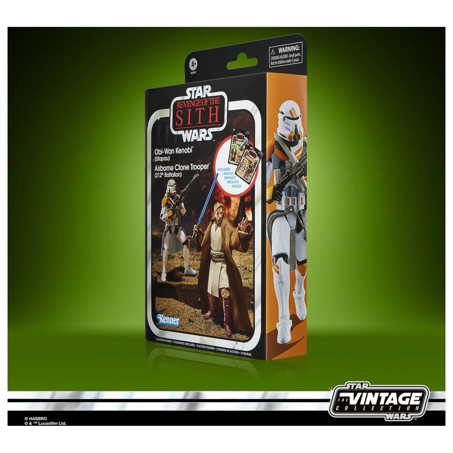 Star Wars Episode III Vintage Collection Obi-Wan Kenobi & Airborne Clone Trooper 2 db-os akciófigura csomag 10 cm termékfotó