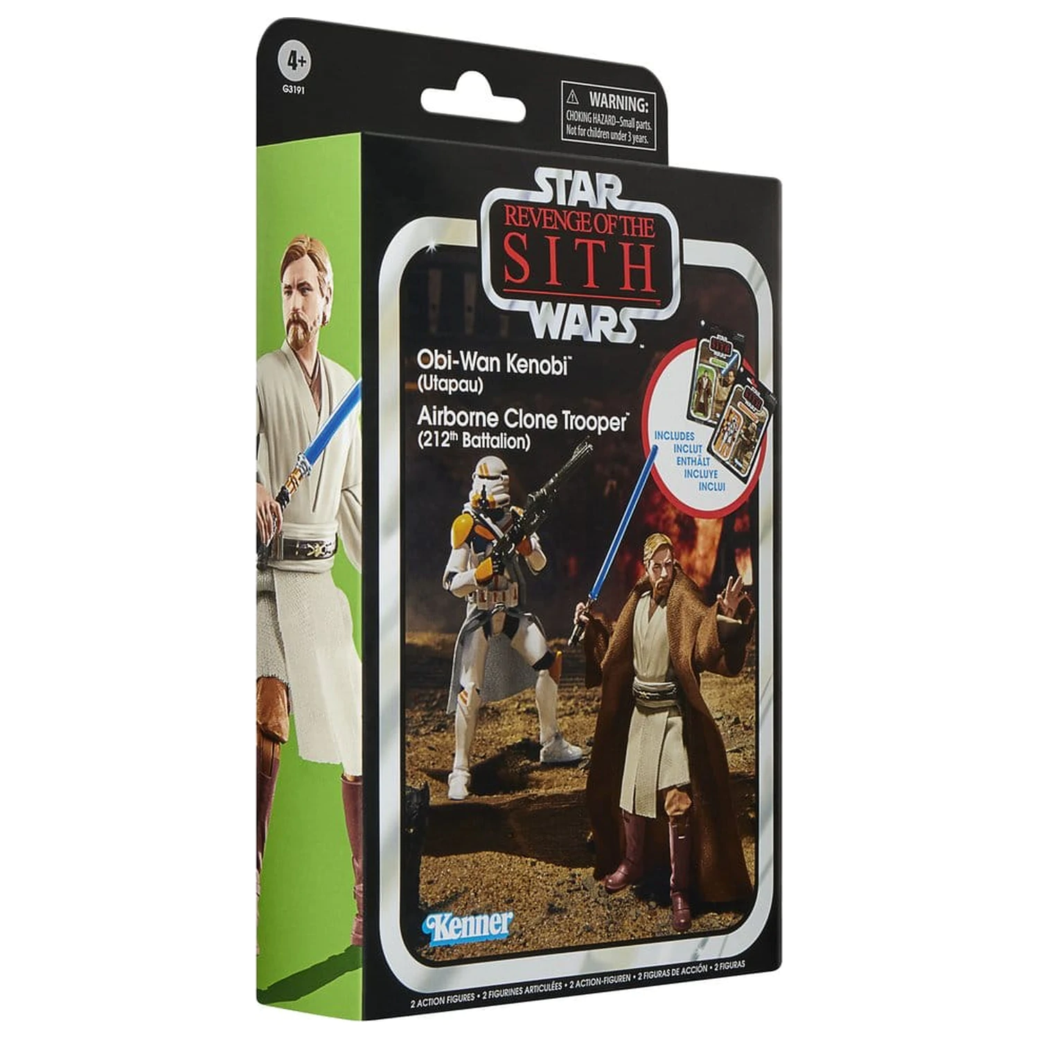 Star Wars Episode III Vintage Collection Obi-Wan Kenobi & Airborne Clone Trooper 2 db-os akciófigura csomag 10 cm termékfotó