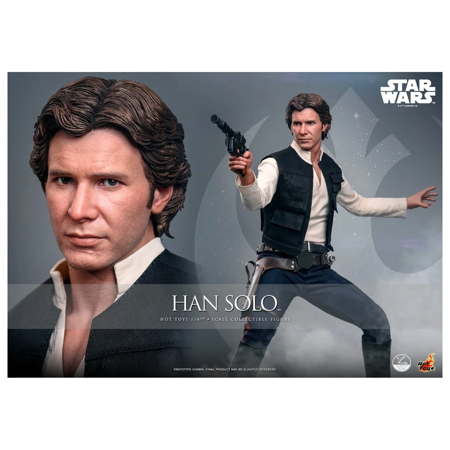 Star Wars Episode IV akciófigura 1/4 Han Solo 46 cm termékfotó