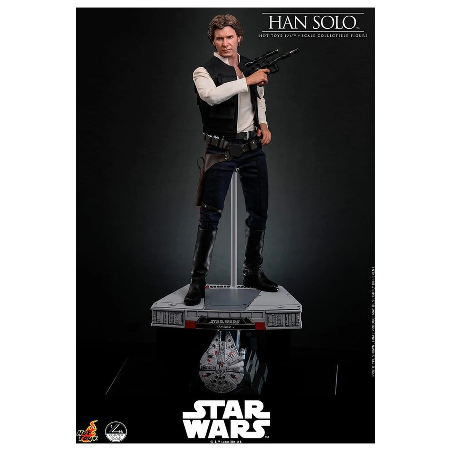 Star Wars Episode IV akciófigura 1/4 Han Solo 46 cm termékfotó