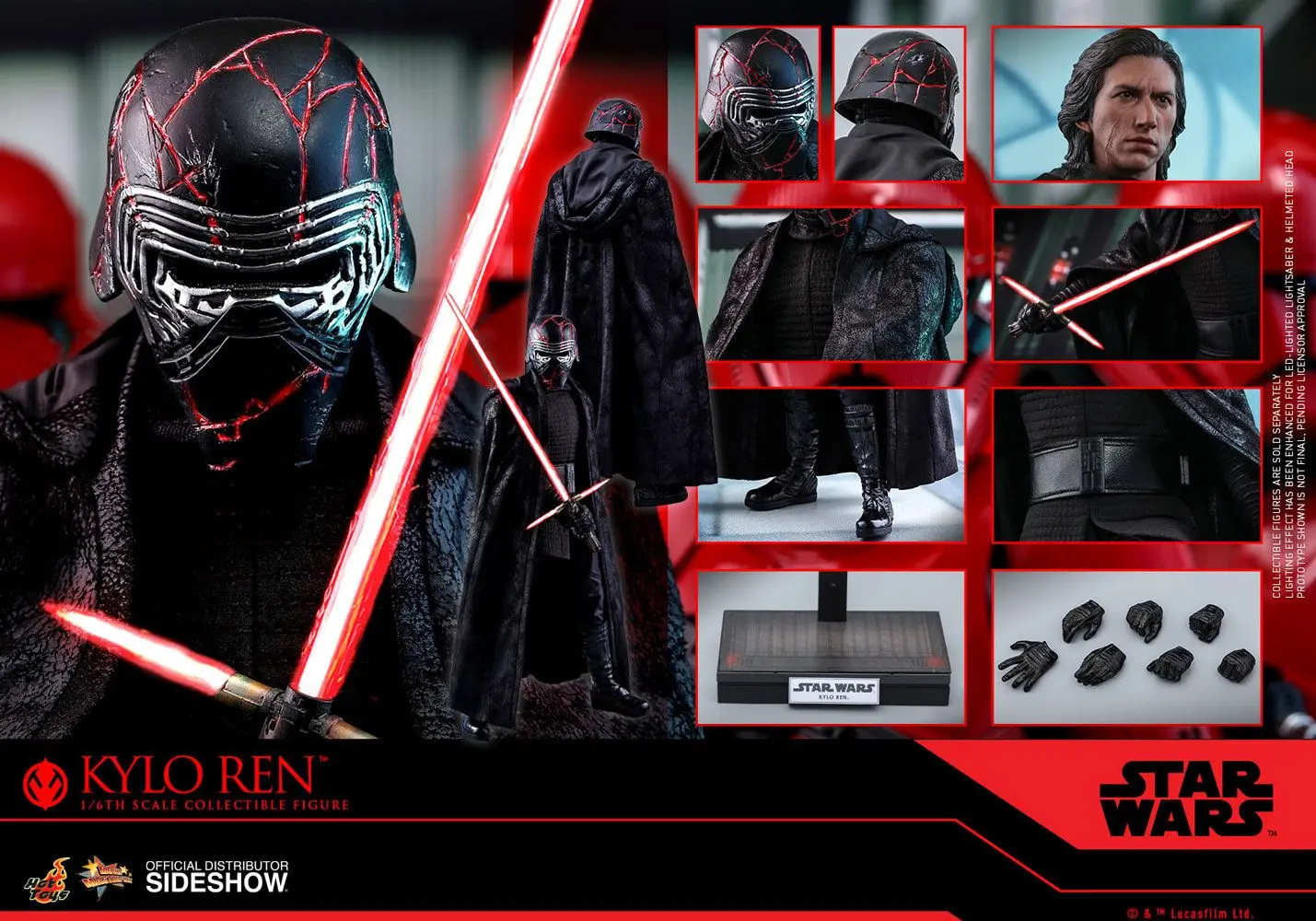 Star Wars Episode IX Movie Masterpiece 1/6 Kylo Ren akciófigura 33 cm termékfotó