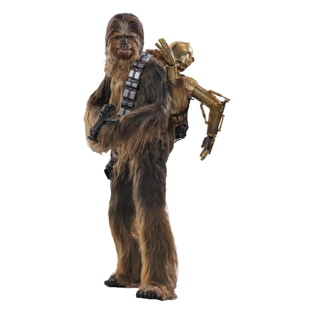 Star Wars Episode V Movie Masterpiece 1/6 Chewbacca with Disassembled C-3PO akciófigura 36 cm termékfotó