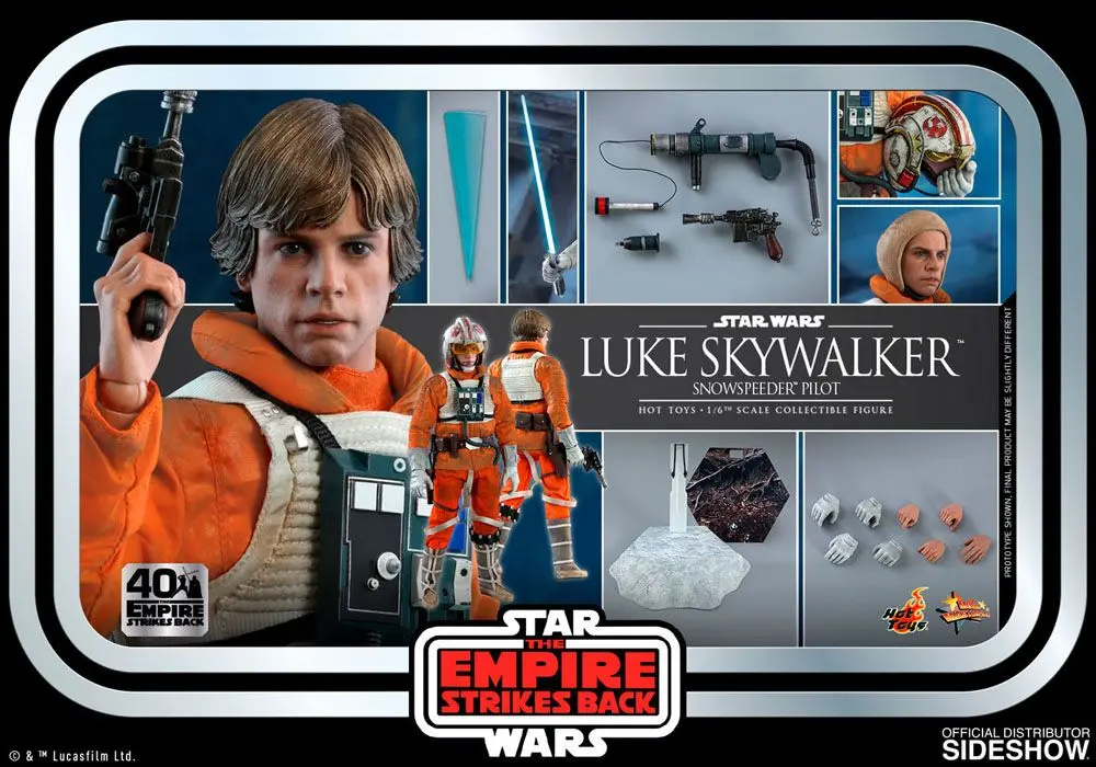 Star Wars Episode V Movie Masterpiece 1/6 Luke Skywalker (Snowspeeder Pilot) akciófigura 28 cm termékfotó