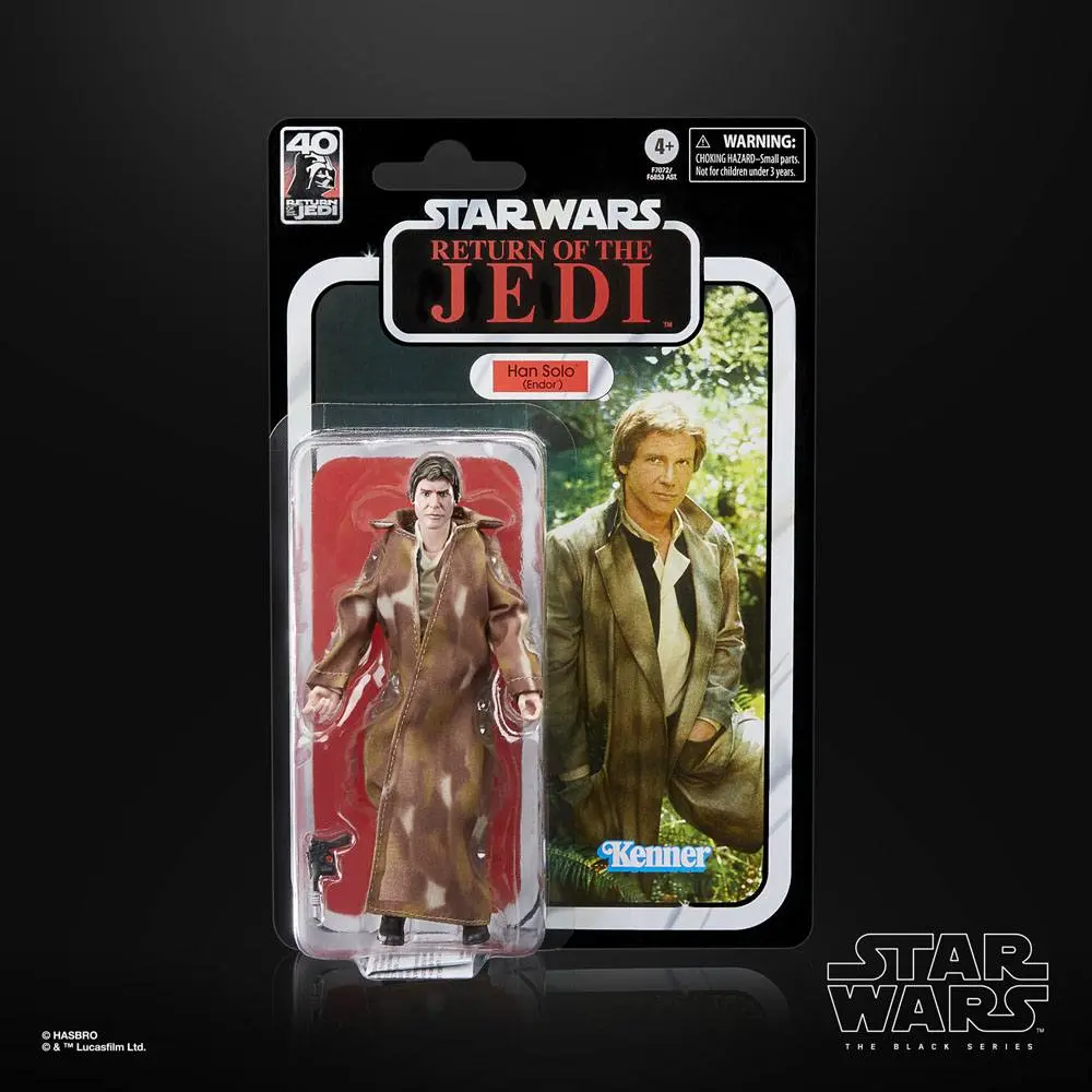 Star Wars Episode VI 40. Anniversary Black Series Han Solo (Endor) akciófigura 15 cm termékfotó