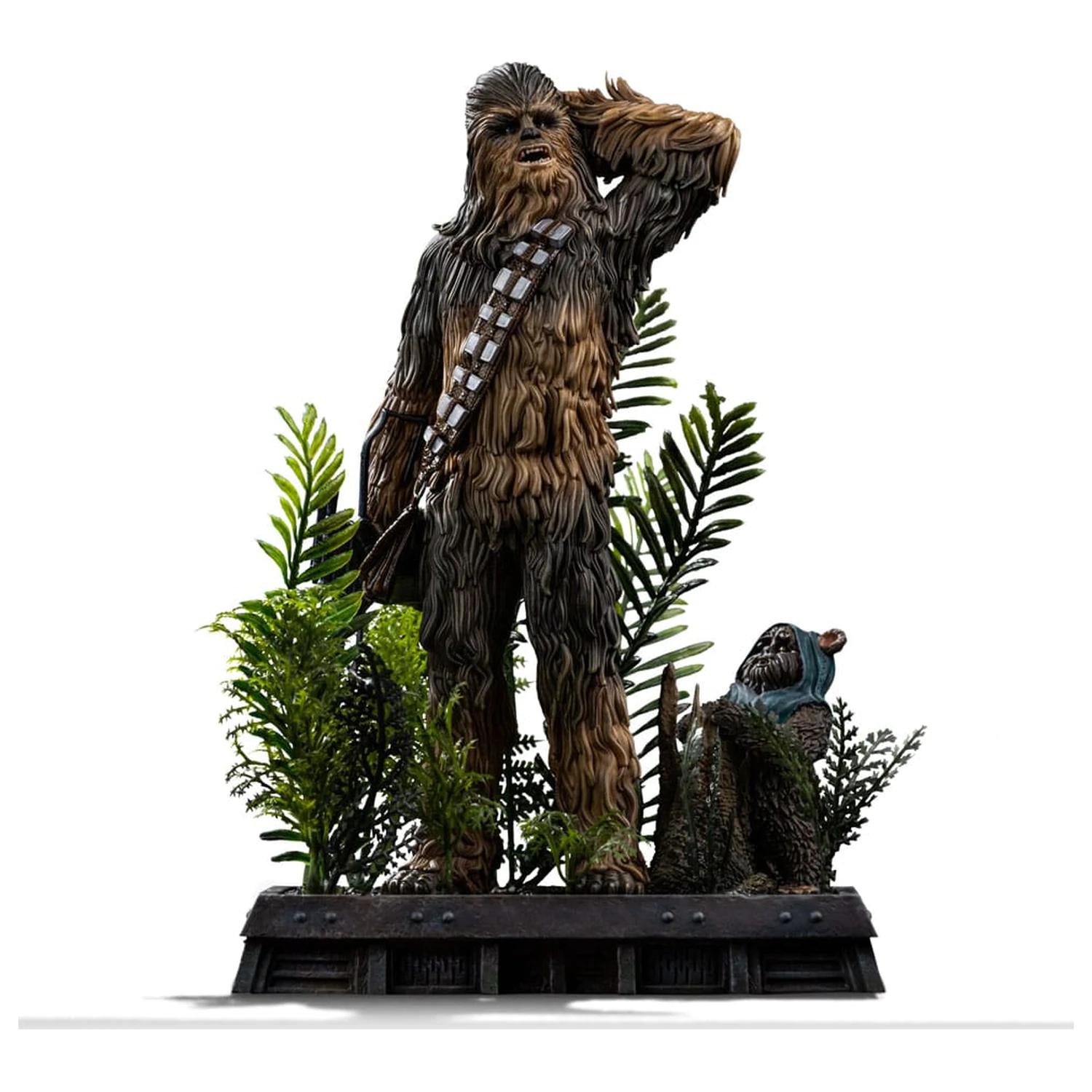 Star Wars Episode VI Art Scale 1/10 Chewbacca and Tokkat szobor figura 22 cm       termékfotó