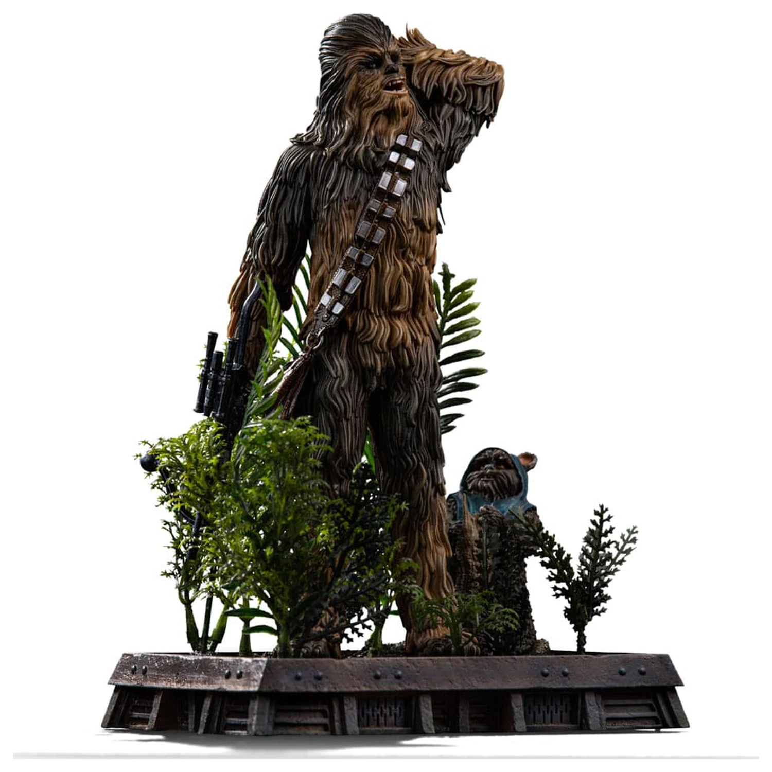 Star Wars Episode VI Art Scale 1/10 Chewbacca and Tokkat szobor figura 22 cm       termékfotó