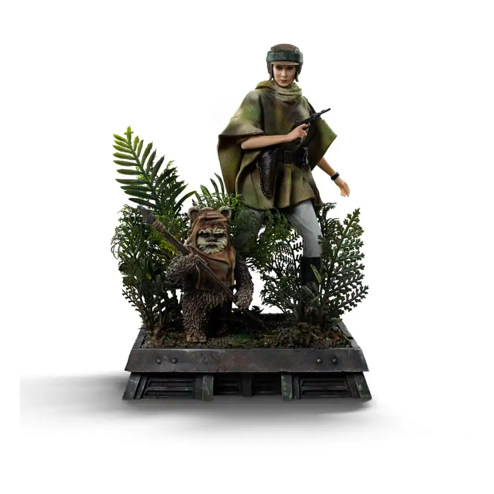 Star Wars Episode VI Art Scale 1/10 Leia and Wicket szobor figura 21 cm         termékfotó