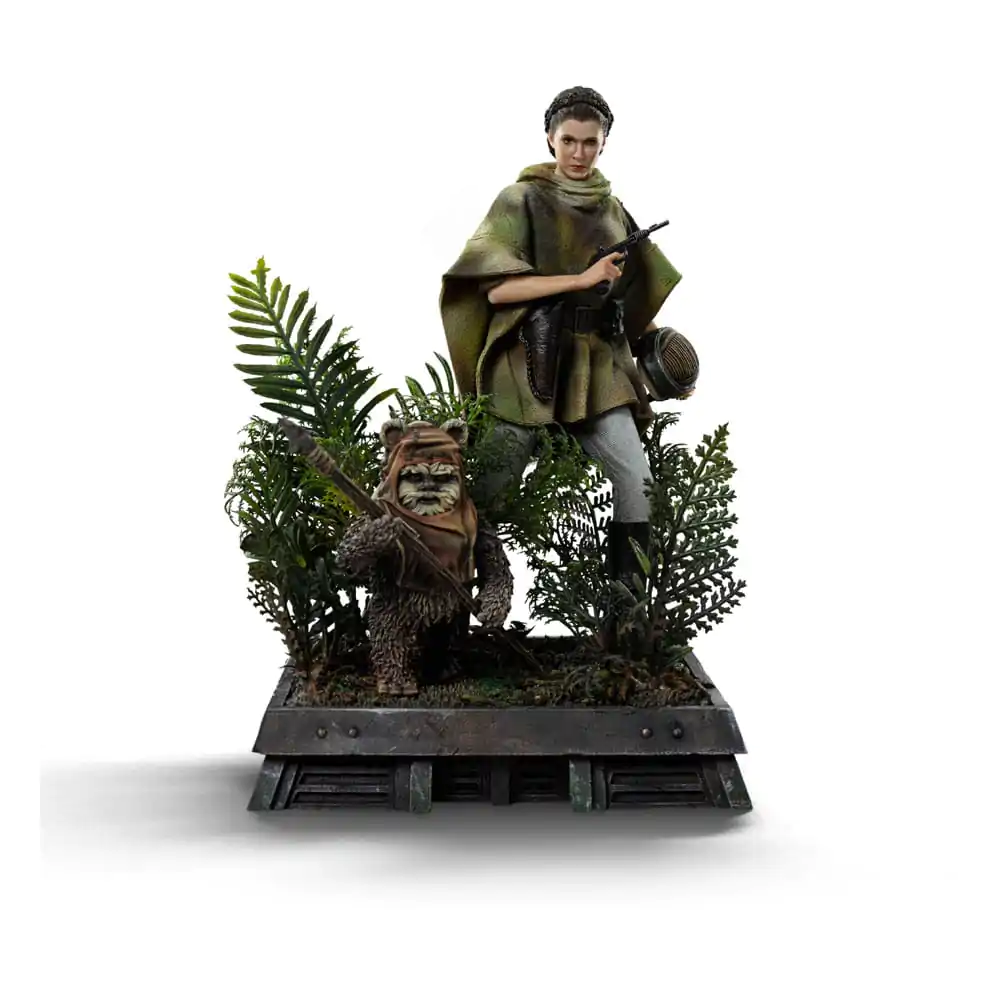 Star Wars Episode VI Art Scale 1/10 Leia and Wicket szobor figura 21 cm         termékfotó